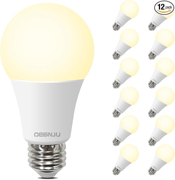 Light Bulbs,100 Watt Light Bulb Eqv, Warm Light Bulbs LED 1500LM, Soft White Light Bulb E26, 13W Bright Standard Appliance Light Bulb, 15000H, Non-Dimmable, White Light Bulbs for Rooms, 12 Pack