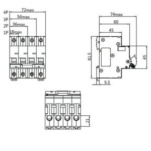 ASI AC Miniature Circuit Breaker – 1 Pole DIN Rail Mount 16 Amp 240 Volt Unit with Shock-Proof Terminations, Trip Curve C, L1 and Neutral Circuits (Pack of 1)
