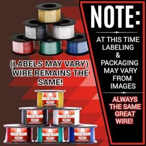 14 Gauge Wire Combo 6 Pack (600ft Total) 100ft Per Roll, 12V Low Voltage Automotive and Electrical Cable, Copper Clad Aluminum (CCA)