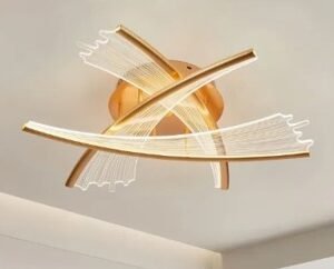 Elegant Iron Modern LED Chandelier for Living Room and Bedroom