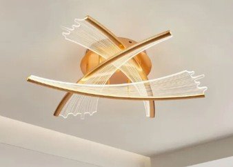 Elegant Iron Modern LED Chandelier for Living Room and Bedroom